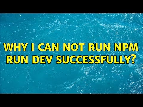 Why I can not run npm run dev successfully? (2 Solutions!!)