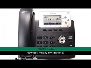 Yealink T23G: How do I modify my ringtone?