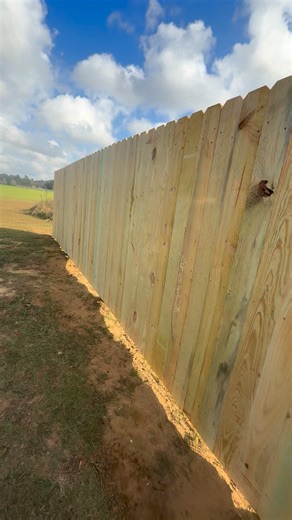 60ft of privacy fence in Silverhill! Less than 2 1/2 working hours in this project between picking up materials, setting posts, hanging 2x4s, pickets and clean up! | Champion Outdoor Services LLC