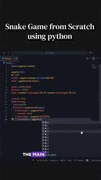 Childhood favorite Snake Game in less than 60 lines of python Code. #python