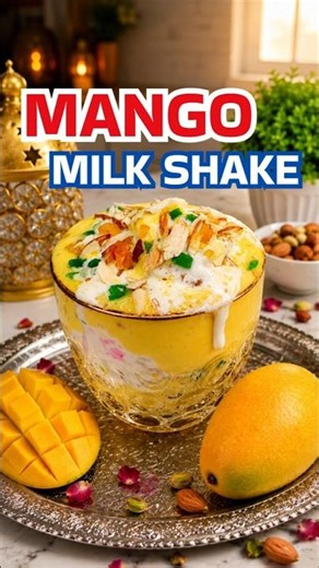 Summer Special Mango 🥭Milkshake Recipe | Thick, Creamy & Refreshing #shortvideo#viralvideo #trending