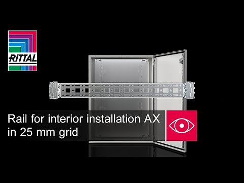Rail for interior installation AX in 25 mm grid
