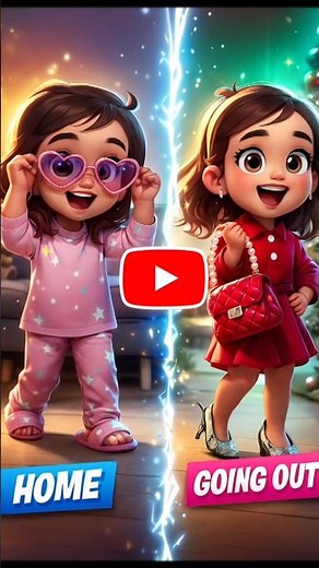 🤣 Home vs Going Out – Mikaela’s Glow Up Transformation! 👗✨ #Shorts