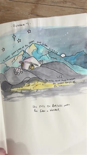 The 50-page November sketchbook is half-full, so I gotta step it up a bit. I’ve started painting one gouache fish in it every day just as practice and to give me a reason to grab the paint, even if I’m not doing a whole piece. Practice, practice, practice. #artistlife #artjournal #sketchbook #artadvice #journaling