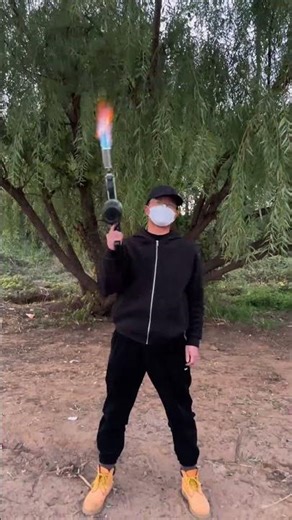 This Flame-Shooting Gun Is Insane! Outdoor Test With Explosive Effects#flamegun #outdoortest