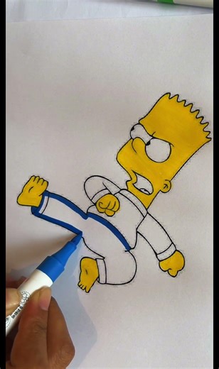 Bart Simpson ASMR 🎨 Super Satisfying Drawing!
