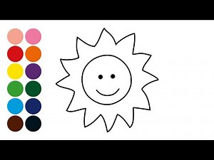 SOL aprender a dibujar y colorear para niños pequeños - Dibujos para niños