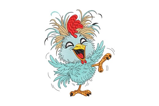 Funny Chicken Embroidery Design, Crazy Chicken Machine Embroidery, 4 Sizes, Instant Download - Etsy