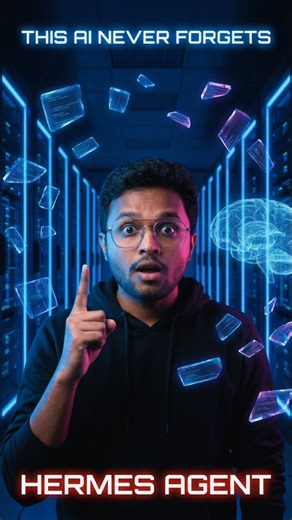 This AI Agent Remembers EVERYTHING — Even While You Sleep 🤯 #shorts #hermesagent #aitools #telugu