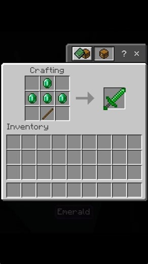 i craft emerald sword moment #mcpe #viral #gaming