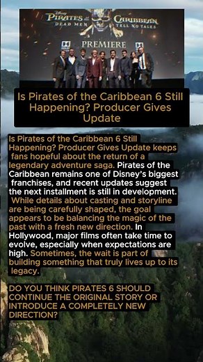 Pirates 6 Development Update #piratesofthecaribbean #movies #hollywood #shorts #viralshorts #news