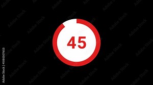 50 Second Countdown Timer Animation