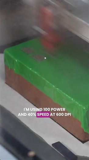 IKONICS Imaging on Instagram: "Part 2: Using Laser THICK on brick 👉🏼 here are the settings that Sarah with JDS Industries uses when using our Laser THICK laser mask film on brick Laser Details ▪️80 Watt Trotec Laser ▪️100 power ▪️40% speed ▪️600 DPI ▪️if any green remains, run a second cleanup pass Sandcarver Details ▪️CrystalBlast Elite 3.0 sandcarver ▪️180 grit silicon carbide ▪️30 PSI ▪️consistent blasting will create depth Color-fill Details ▪️leave the mask on after sandcarving ▪️use a du