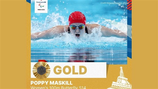Poppy Maskill Shatters World Record, Wins Team GB’s First Gold at Paris Paralympics