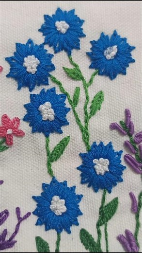 Easy and beautiful needle work beginners/3D embroidery|easy border design#shorts#embroidery​​