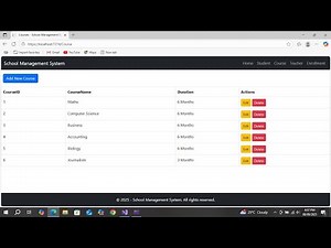 School Management System Using Asp.Net Core MVC