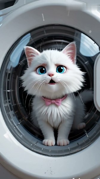 "Funny 3D Cat in the Washing Machine! 🐱🫧 | Cartoon Moments"