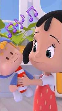 Cleo & Cuquin 👶🏻👧🏻 Doll Dressed in Blue Song! 👗🎵 #shorts