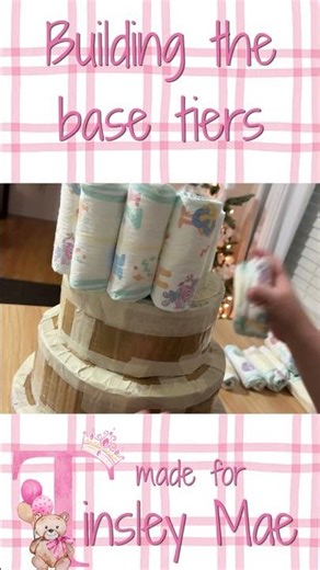 DIY Diaper Cake Centerpiece | Baby Shower Decoration #diapercake #babyshowerdecor #babyshowerideas