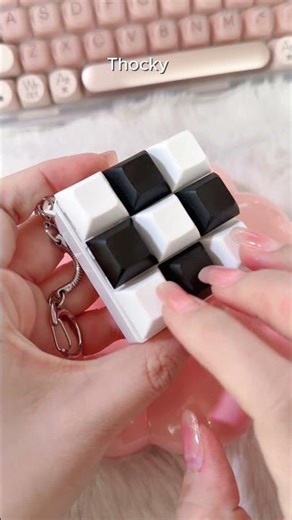 Anyone likes black & white combo? #keyboard #fidgettoysplus #mechanicalkeyboard