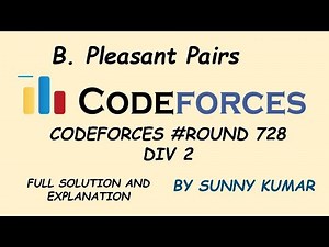 Pleasant Pairs | Maths | Problem B | Codeforces Round 728 Div2