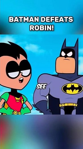 Batman Defeats Robin! #reels #teentitansgo #funny #dc #cartoon #shorts