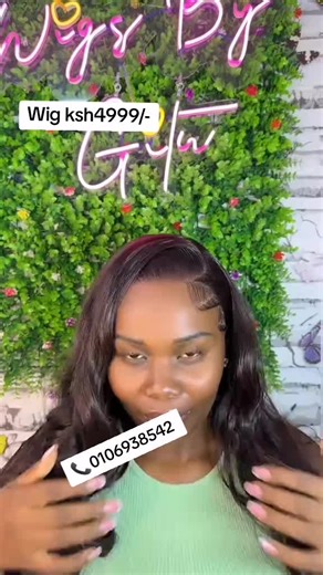 💅Got a chance to baddie a baddie! 💓High premium Fibre wig 💓13×6 HD lace with baby hairs melts like scalps 💓Can be worn glueless 📍Wigs by Gitu - Tearoom junction trade centre shop f611, 6th floor-Nairobi 📱📞Call/WhatsApp/Dm #baddiewigs #wigsinstall #tiktokviral