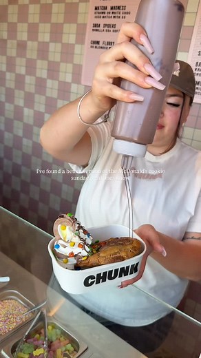 Stephanie Kennedy on Instagram: "My brain chemistry was altered the day McDonald's release the warm cookie Sunday. I think I bring it up at least once a month since they stopped it, like how could you just not bring it back? Anyways..... These Chunk desserts I dare say might be even better. How dare you open up right next to my office lol 😮‍💨😮‍💨😮‍💨😮‍💨😮‍💨😮‍💨 @chunk_au"