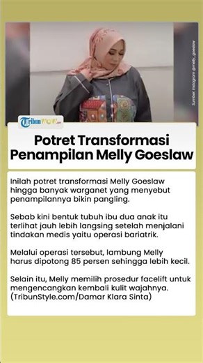 Potret Transformasi Penampilan Melly Goeslaw seusai Oplas Wajah dan Badan, Bikin Pangling!