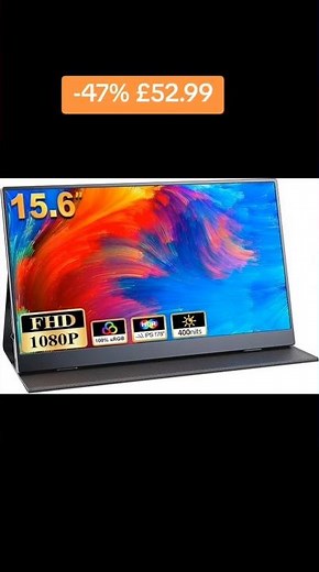 Portable 15.6” FHD Monitor – Best Travel Display for Laptop, Phone & Gaming! #tech #monitor