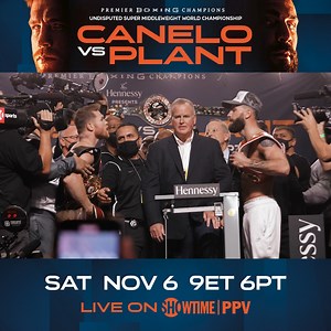 10K views · 331 reactions | This #CaneloPlant weigh-in faceoff is brought to you by Resident Evil Movie: #WelcomeToRaccoonCity, only in theaters November 24th. | Premier Boxing Champions | Facebook