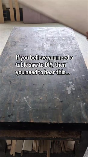 👏👏 you DON'T need a table saw to DIY!!! 👏👏 If you eventually want to get one, that's awesome, but it's NOT the place to start. Comment LEARN and we'll send you a post about our circular saw setup that makes plywood easier to cut than using a table saw (and a lot safer). We'll also send you our Get Started With DIY Workshop Series if you want to learn what tools you DO need, how to shop for wood, and how to get started once and for all. | Pine and Poplar