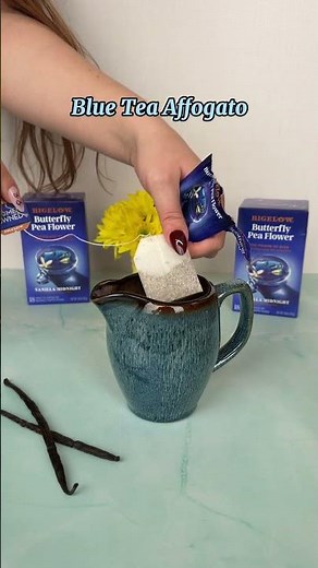 We Made an Affogato with BLUE TEA 💙