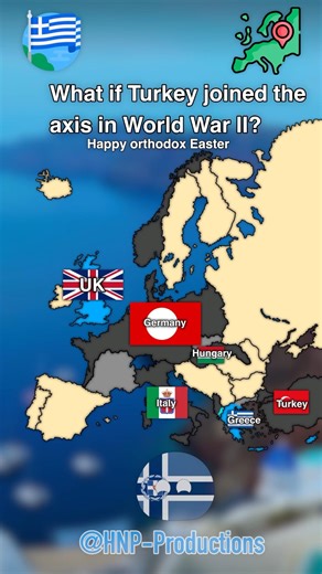 What if Turkey join the axis in World War II? #map #ww2 #europe ￼#geographythroughmaps #turkey