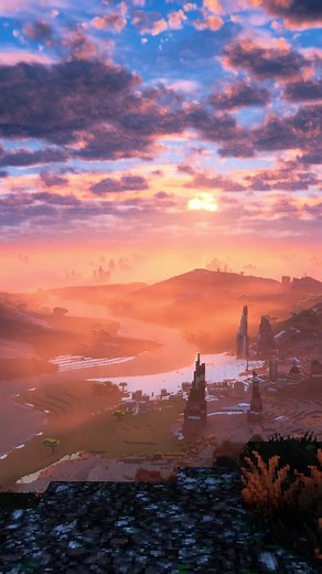 Twilight Sea View with TerraForged and Conquest Reforged