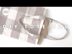 DIY Tote Bag Tutorial+how to make a tote bag+Reusable Bag (Sewing)