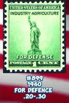 Stamp VALUES from 1940-1943 USA 🇺🇸
