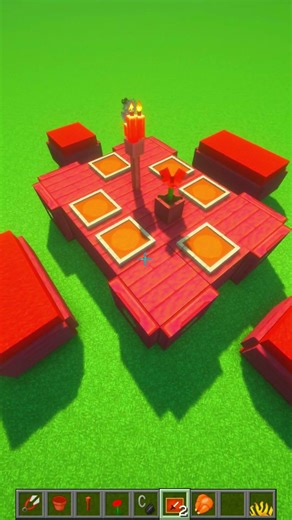 Minecraft Red Dining Table! #minecraft