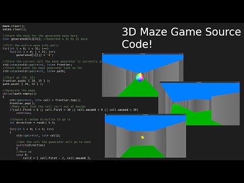 My C++ 3D Maze Game Source Code Explained
