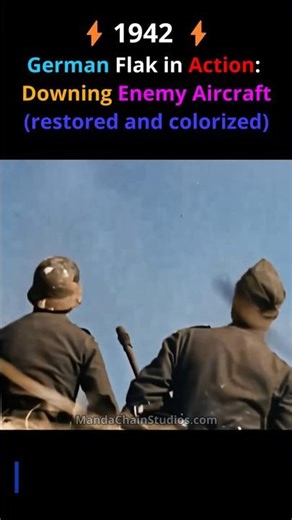 Unseen WWII: German Anti-Aircraft Artillery vs. Allied Planes #ww2 #planes