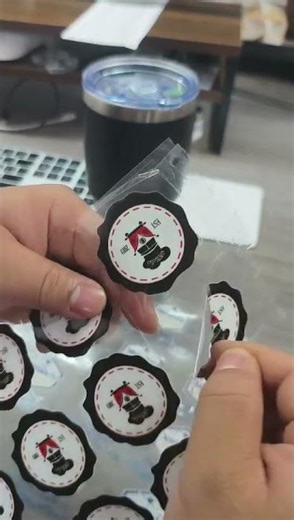Instructions on how to use the sticker logo.