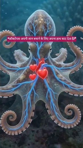 Octopus 🐙 Has 3 Hearts & 9 Brains! | Most Intelligent Sea Creature #wildlifefacts #mimicoctopus 8