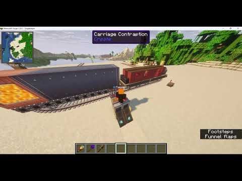 Different Ways to use a Create Mod Train #create #createmod #train #createmodtrain