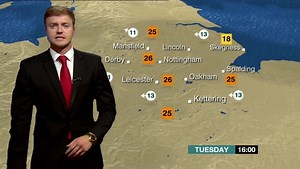 Tuesday's weather: Another warm day with more cloud than yesterday and sunny spells. Charlie has your forecast. | BBC Nottingham