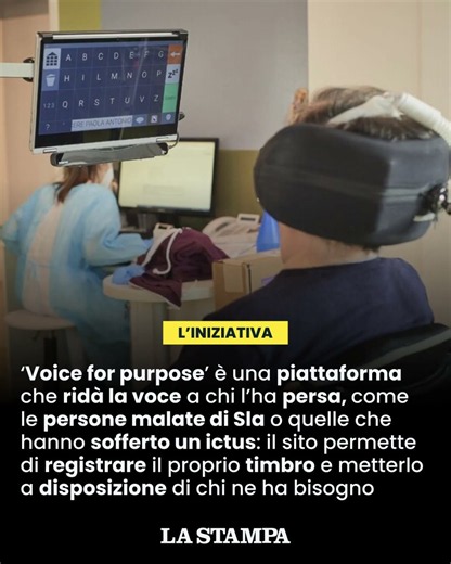 “DONA la tua VOCE”, nasce una banca per ridare la parola ai malati di SLA