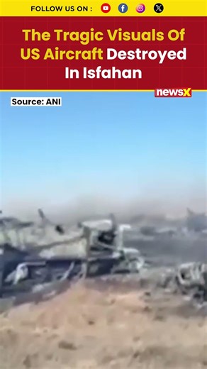 1st Visuals Of Destroyed US Black Hawks And C-130 Aircraft In Iran #iran #warnews #shorts