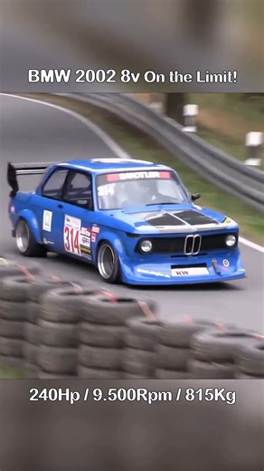 Hillclimb Monsters on Instagram: "• Norbert Wimmer races this spectacular BMW 2002 Tii powered by a Naturally Aspirated M10 Engine in 8 valve form screaming at a furious 9.500Rpm, producing what we can imagine is over 240Hp at least. A Rear Wheel Drive Monster, lightened to 815Kg thanks to a profound "diet" that sees this car retain from its original form just the window rubbers, and the three Pedals ( throttle, brake and clutch). It is still using a Manual H-Pattern Gearbox from Hewland, making