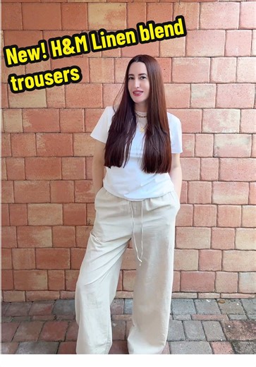New! H&M Linen blend trousers 10/10 ⭐️⭐️⭐️⭐️⭐️ #hm #fashion #linen #linenpants #trousers