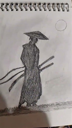 easy samurai drawing for beginners| how to draw a samurai drawing 🎨🖌️ #youtubeshorts video drawing 🎨