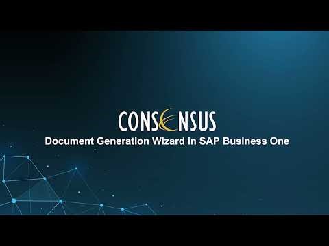 Document Generation Wizard in SAP Business One